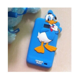 Силиконов гръб ТПУ 3D Donald Duck за Samsung Galaxy S2 I9100 / S2 Plus I9105 син